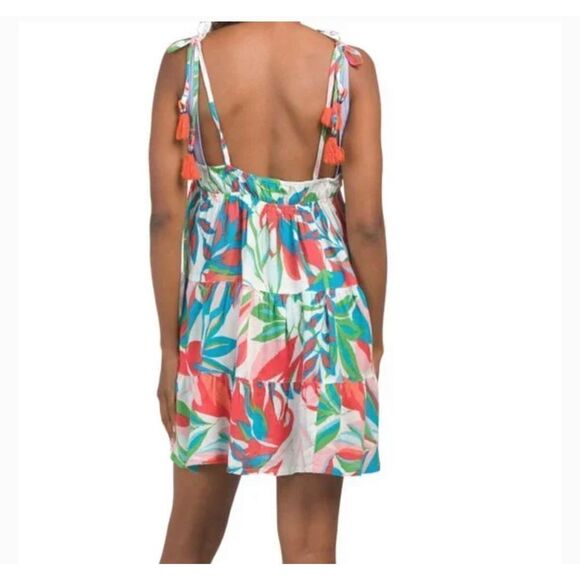 C&C CALIFORNIA Multi Tie Shoulder Cover-up Beach Dress - Picture 2 of 9